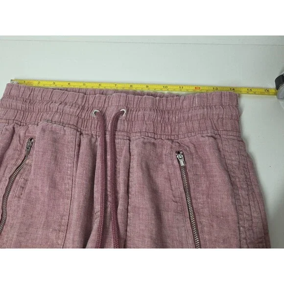 Athleta CABO Linen Wide Leg Pants in Dusty Vintage Rose sz 4 Viral Travel Vaca * - Picture 8 of 13